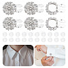 24Pcs 2 Style Alloy Rhinestone Cufflinks DIY-NB0013-81-1