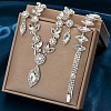 Horse Eye Brass Rhinestone Cup Chains Pendant Necklaces & Bracelets & Stud Dangle Earrings Sets FS-WGAAA30-02-2