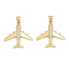Brass Micro Pave Clear Cubic Zirconia Pendants CU-CBA56CE-06G-1