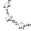 304 Stainless Steel Star Link Chain Bracelet Makings for Women X1-AJEW-TA00028-3