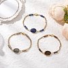 3Pcs Natural & Synthetic Gemstone Beads Multi-strand Bracelets BJEW-JB12122-1