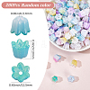 280Pcs 7 Colors Iridescent Plating Acrylic Beads MACR-SP0001-87-2