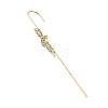 Brass Crystal Rhinestone Ear Wrap Crawler Hook Earrings for Women EJEW-C097-04G-02-2