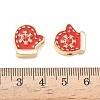 Christmas Brass Enamel Beads KK-I474-G06-3