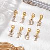 26Pcs Letter A~Z Alloy Rhinestone Pendant Decorations HJEW-JM02653-2