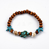 Round Wood Stretch Bracelets X-BJEW-JB03769-1