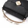Alloy Enamel Peony Flower Charm Iron Purse Decorative Chains AL-CJ8E21-G-4