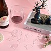 Acrylic Mirror Wine Glass Charms AJEW-SC0002-53B-03-4