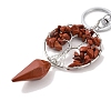 Natural Red Jasper Gemstone Keychain KEYC-K022-01P-14-2