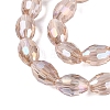 Electroplate Transparent Glass Beads Strands GL-N002-01A-A06-3