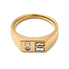 Stainless Steel Pave Colorful Cubic Zirconia Finger Rings SA-CBA90C5-04C-G-4