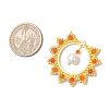 Glass Seed Beaded Sun Pendants PALLOY-MZ00857-03-2