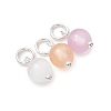 Dyed Natural Selenite Pendants PALLOY-JF05224-02-2
