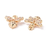 Brass Micro Pave Clear Cubic Zirconia Charms KK-G418-11G-3