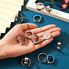 12Pcs 6 Size 201 Stainless Steel Grooved Finger Ring Settings STAS-TA0002-15P-6