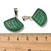 Synthetic Malachite Pendants G-Z067-05P-09-3