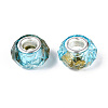 Transparent Resin Rondelle European Beads RESI-N044-01J-2