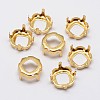 Square Brass Rhinestone Claw Settings KK-M166-03-10x10-1