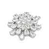 Brass Micro Pave Cubic Zirconia with Glass Pendants KK-Q026-16P-2