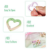 10Pcs 10 Colors Baking Paint Alloy Spring Gate Rings FIND-TA0009-95-5