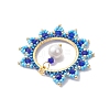 Glass Seed Beaded Sun Pendants PALLOY-MZ00857-01-4