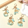 Transparent Epoxy Resin Pendant Keychains KEYC-FS00022-13-9
