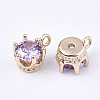 Transparent Glass Charms GLAA-T007-17C-3