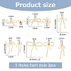 10Pcs 5 Styles Brass Charms KK-HS0001-16-2