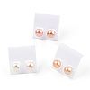 Natural Pearl Stud Earrings PEAR-N020-08B-3