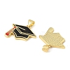 Graduation Season Brass Enamel Pendants KK-CBAF2EC-03G-A06-2
