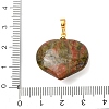 Natural Unakite Pendants G-B188-02G-02-3