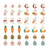 48Pcs 12 Style Alloy Enamel Pendants ENAM-TA0001-31-3