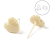 Hypoallergenic Bioceramics Zirconia Ceramic Heart Stud Earrings EJEW-C065-02A-1