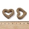 Heart Shape Polymer Clay Rhinestone Beads CLAY-NH0001-09A-02-4
