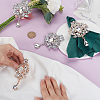 4Pcs 2 Colors Alloy Crystal Rhinestone Brooches for Clothes Backpack JEWB-GA0001-39-3