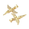 Brass Micro Pave Cubic Zirconia Pendants KK-L243-24G-2