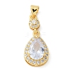 Brass Micro Pave Cubic Zirconia Pendants KK-K298-55G-1