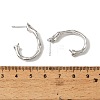 Brass Stud Earring Settings for Half Drilled Beads KK-CBAF05D-01P-3