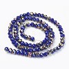 Electroplate Opaque Glass Beads Strands EGLA-A034-P8mm-R04-2