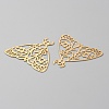 Hollow Brass Pendants KK-CJC0009-02C-05-2