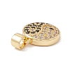 Brass Micro Pave Cubic Zirconia Charms Real 18K Gold Plated KK-G415-39G-01-3