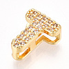 Brass Micro Pave Cubic Zirconia Charms KK-N254-217G-T-2