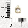 Brass Micro Pave Cubic Zirconia Pendants KK-M306-05G-06-3