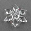 Clear Acrylic Faceted Snowflake Beads X-TACR-S601-2-1