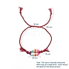 Printed Cowrie Shell Beads Braided Beads Bracelets BJEW-JB05058-03-6