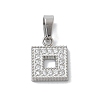 Ion Plating(IP) 304 Stainless Steel Micro Pave Cubic Zirconia Pendants STAS-Z107-06P-02-1