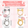 80Pcs 4 Styles Alloy Bead Frame FIND-SC0017-77-2