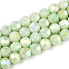 Anti-Tarnish Electroplate Glass Beads Strands EGLA-T021-6mm-15-10-1