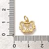 Rack Plating Brass Micro Pave Cubic Zirconia Pendants KK-H508-28G-07-3