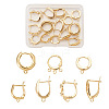 Fashewelry 14Pcs 7 Styles Brass Hoop Earrings KK-FW0001-07-1